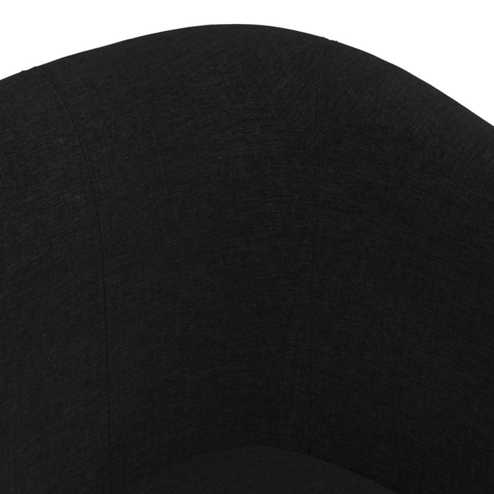 Fotoliu tip cuvă cu taburet, negru, material textil - WALTI WALTI