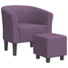 Fotoliu tip cuvă cu taburet, violet, material textil - WALTI WALTI