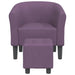 Fotoliu tip cuvă cu taburet, violet, material textil - WALTI WALTI