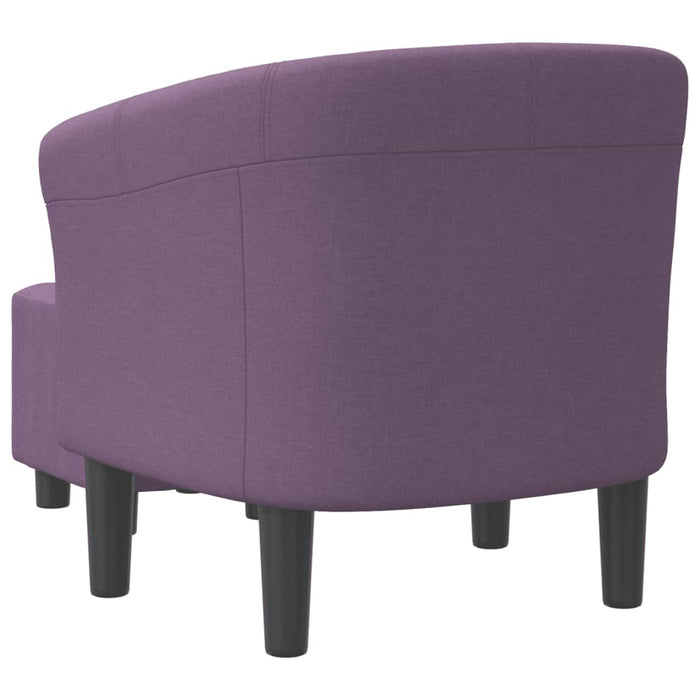 Fotoliu tip cuvă cu taburet, violet, material textil - WALTI WALTI