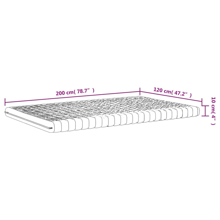 Saltea din spumă, alb, 120x200 cm, duritate 7 zone 20 ILD - WALTI WALTI