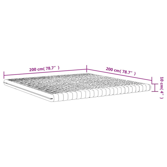 Saltea din spumă, alb, 200x200 cm, 7 zone, duritate 20 ILD - WALTI WALTI