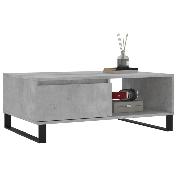 Masă de cafea, gri beton, 90x60x35 cm, lemn compozit - WALTI WALTI