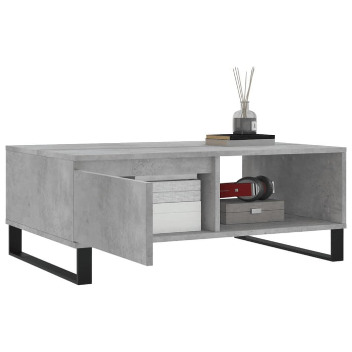 Masă de cafea, gri beton, 90x60x35 cm, lemn compozit - WALTI WALTI