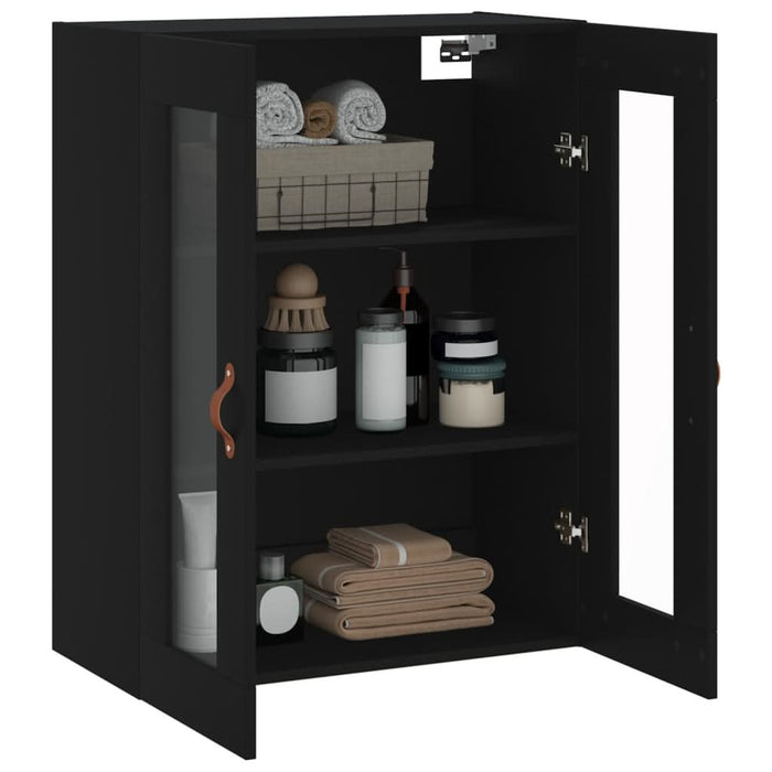 Dulap cu montaj pe perete, negru, 69,5x34x90 cm - WALTI WALTI