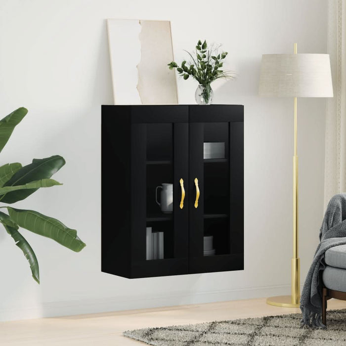 Dulap cu montaj pe perete, negru, 69,5x34x90 cm - WALTI WALTI