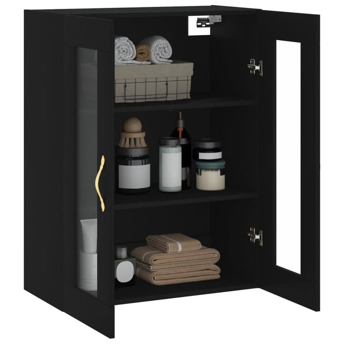 Dulap cu montaj pe perete, negru, 69,5x34x90 cm - WALTI WALTI