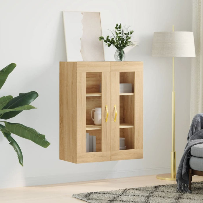 Dulap TV montat pe perete, stejar sonoma, 69,5x34x90 cm - WALTI WALTI