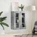 Dulap cu montaj pe perete, gri beton, 69,5x34x90 cm - WALTI WALTI