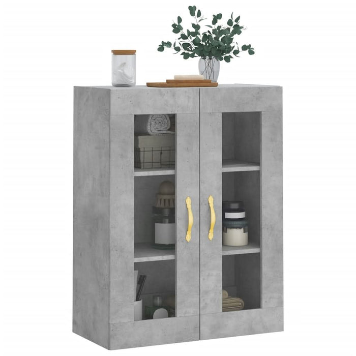 Dulap cu montaj pe perete, gri beton, 69,5x34x90 cm - WALTI WALTI
