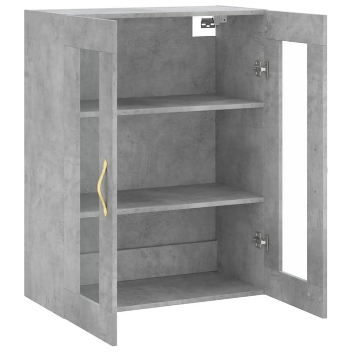 Dulap cu montaj pe perete, gri beton, 69,5x34x90 cm - WALTI WALTI