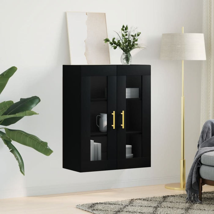 Dulap cu montaj pe perete, negru, 69,5x34x90 cm - WALTI WALTI