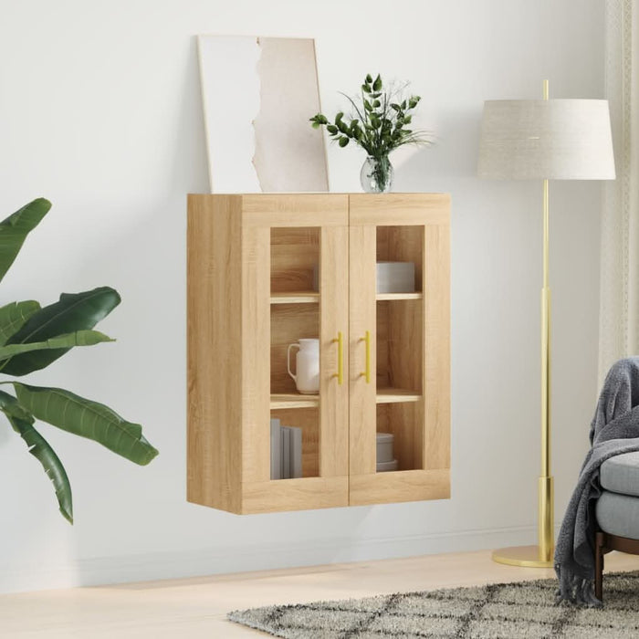 Dulap TV montat pe perete, stejar sonoma, 69,5x34x90 cm - WALTI WALTI