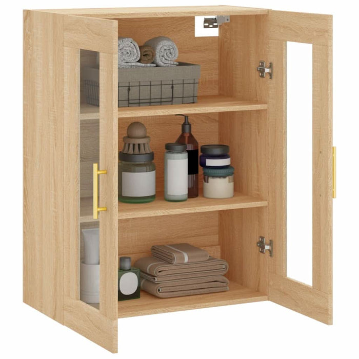 Dulap TV montat pe perete, stejar sonoma, 69,5x34x90 cm - WALTI WALTI