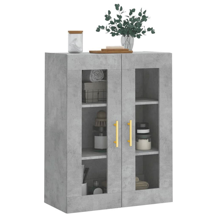 Dulap cu montaj pe perete, gri beton, 69,5x34x90 cm - WALTI WALTI