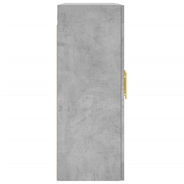 Dulap cu montaj pe perete, gri beton, 69,5x34x90 cm - WALTI WALTI