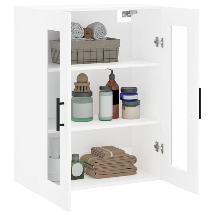 Dulap cu montaj pe perete, alb extralucios, 69,5x34x90 cm WALTI