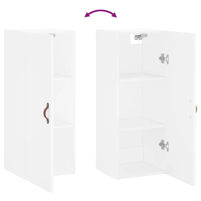 Dulap montat pe perete, alb, 34,5x34x90 cm WALTI