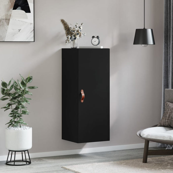 Dulap montat pe perete, negru, 34,5x34x90 cm WALTI