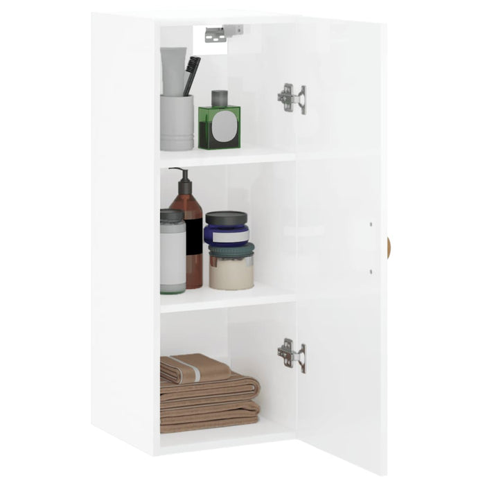 Dulap montat pe perete, alb extralucios, 34,5x34x90 cm WALTI