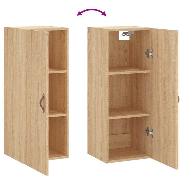 Dulap montat pe perete, stejar sonoma, 34,5x34x90 cm WALTI