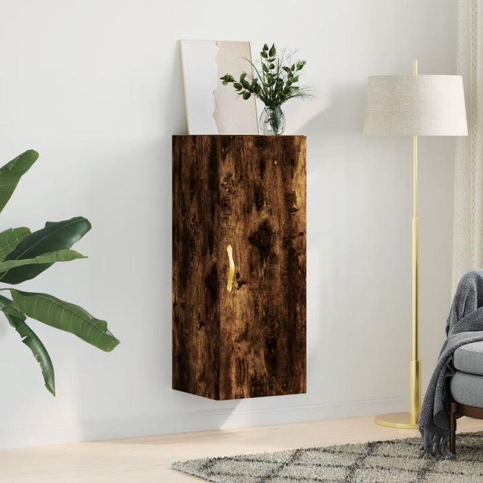 Dulap montat pe perete, stejar fumuriu, 34,5x34x90 cm WALTI