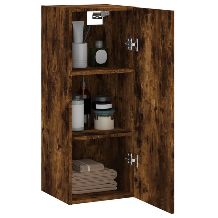 Dulap montat pe perete, stejar fumuriu, 34,5x34x90 cm WALTI