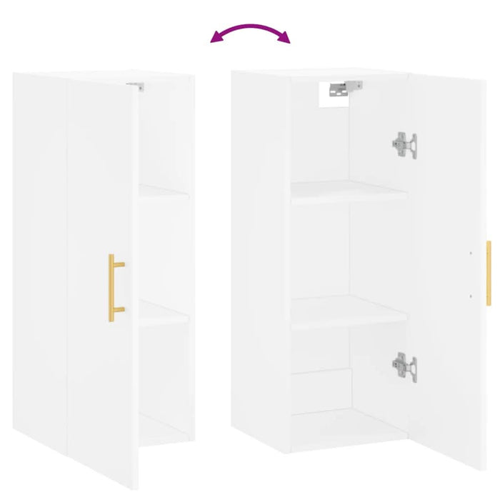 Dulap montat pe perete, alb, 34,5x34x90 cm - WALTI WALTI