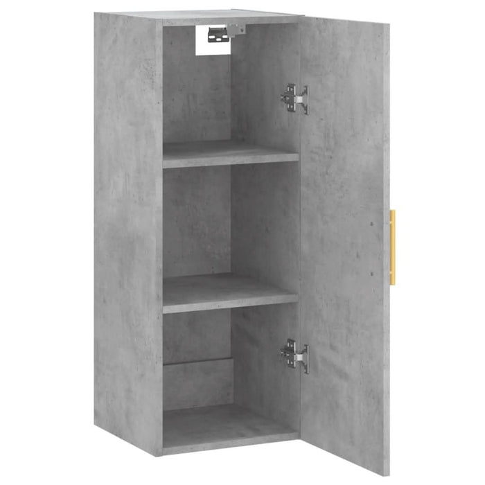 Dulap montat pe perete, gri beton, 34,5x34x90 cm - WALTI WALTI