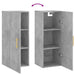 Dulap montat pe perete, gri beton, 34,5x34x90 cm - WALTI WALTI