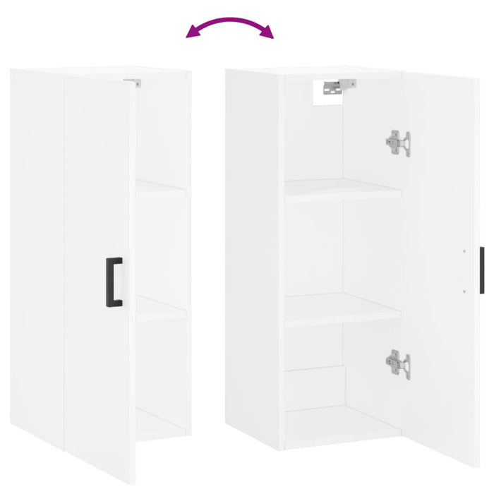 Dulap montat pe perete, alb, 34,5x34x90 cm - WALTI WALTI