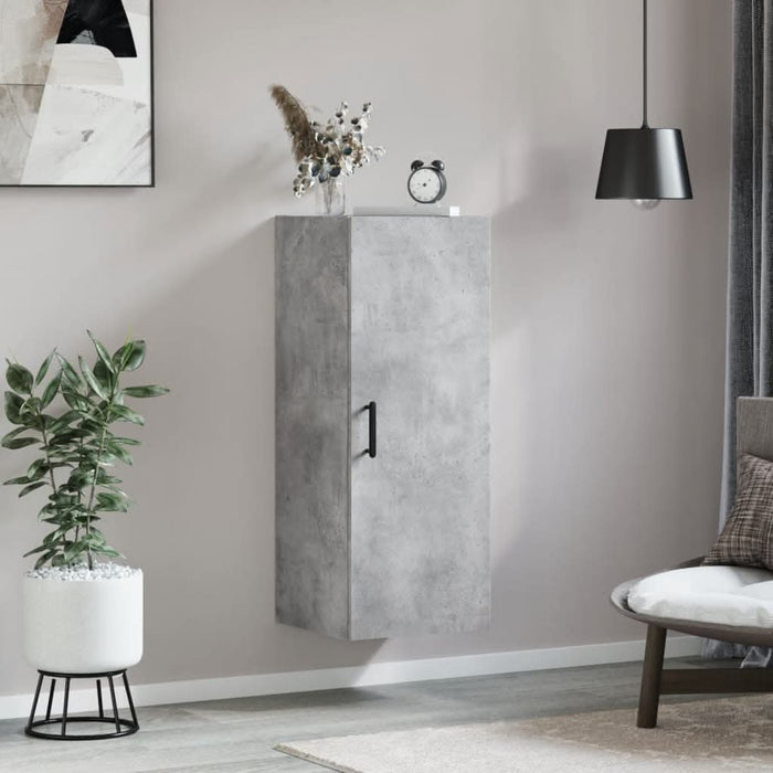 Dulap montat pe perete, gri beton, 34,5x34x90 cm - WALTI WALTI