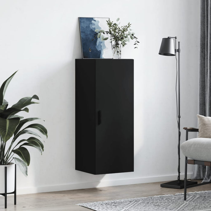 Dulap montat pe perete, negru, 34,5x34x90 cm WALTI