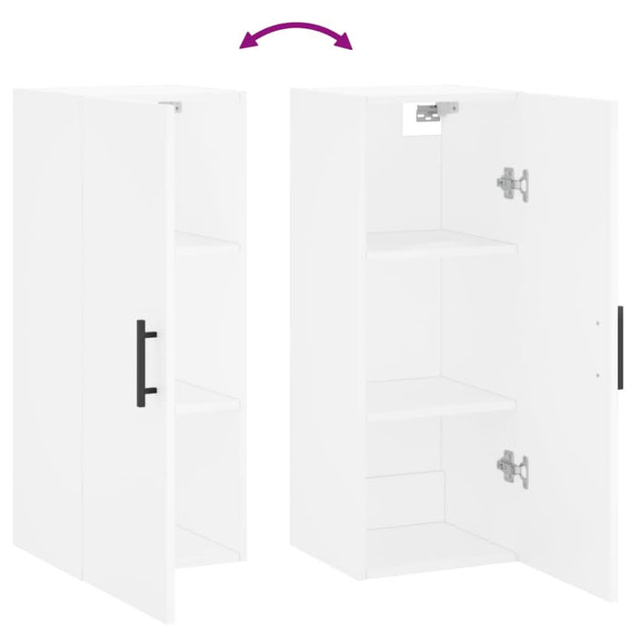 Dulap montat pe perete, alb, 34,5x34x90 cm - WALTI WALTI