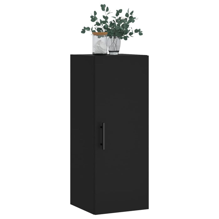 Dulap montat pe perete, negru, 34,5x34x90 cm WALTI