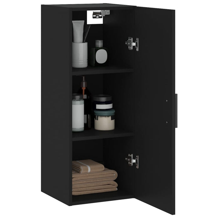 Dulap montat pe perete, negru, 34,5x34x90 cm WALTI
