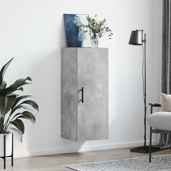 Dulap montat pe perete, gri beton, 34,5x34x90 cm - WALTI WALTI