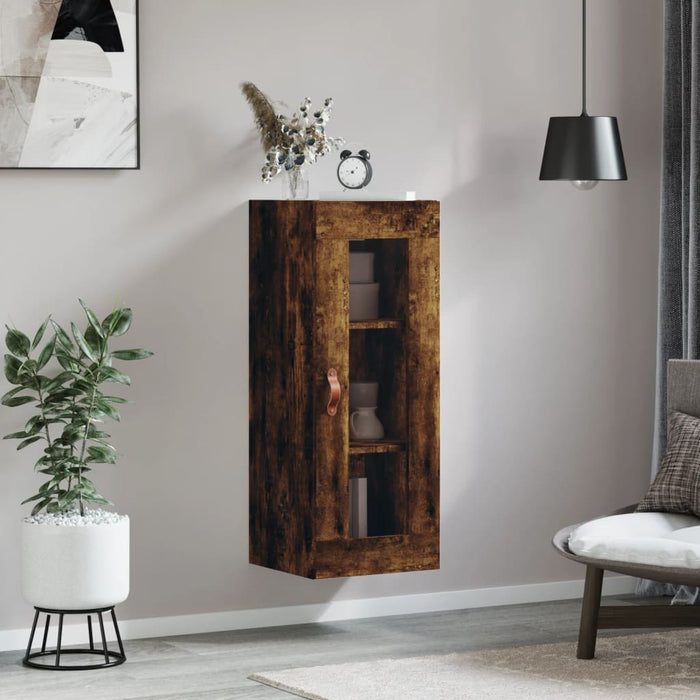 Dulap montat pe perete, stejar fumuriu, 34,5x34x90 cm WALTI