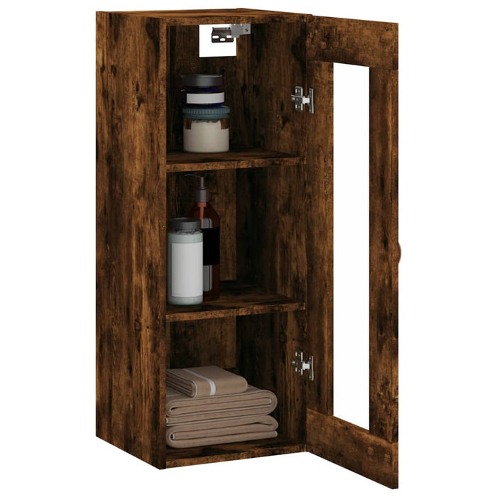 Dulap montat pe perete, stejar fumuriu, 34,5x34x90 cm WALTI