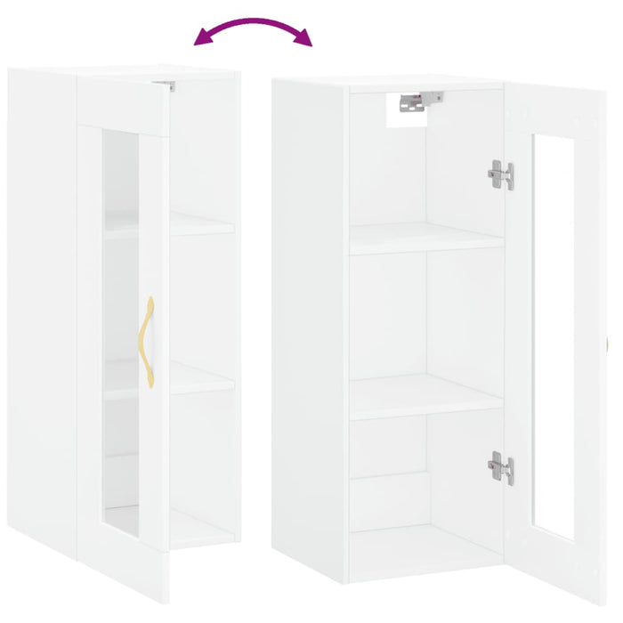 Dulap montat pe perete, alb, 34,5x34x90 cm WALTI