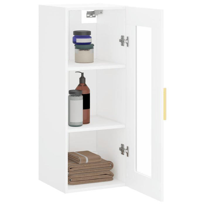 Dulap montat pe perete, alb, 34,5x34x90 cm - WALTI WALTI