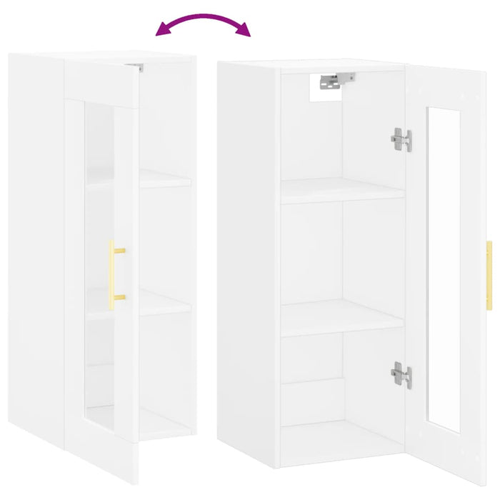 Dulap montat pe perete, alb, 34,5x34x90 cm - WALTI WALTI