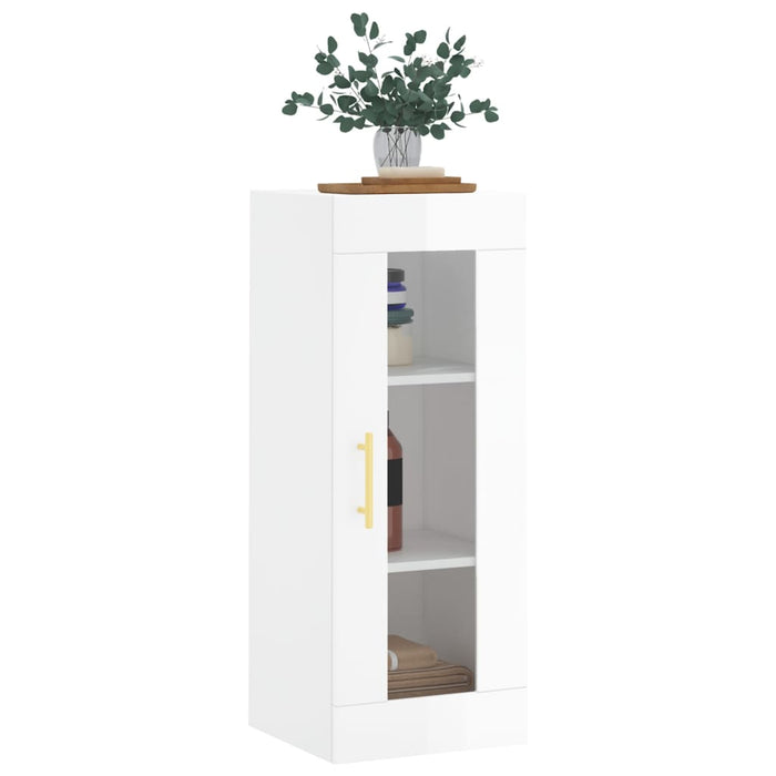 Dulap montat pe perete, alb extralucios, 34,5x34x90 cm WALTI