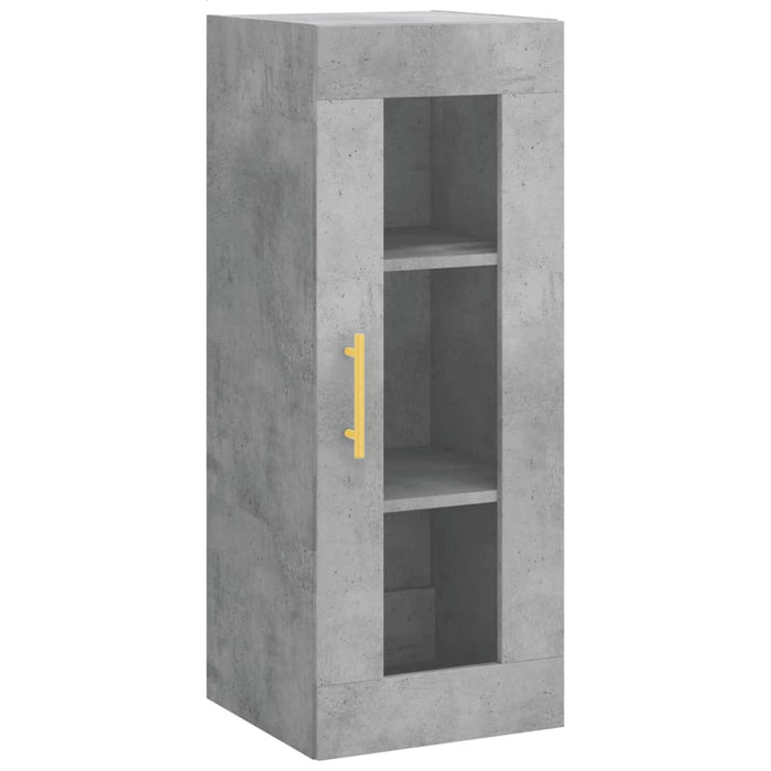 Dulap montat pe perete, gri beton, 34,5x34x90 cm WALTI