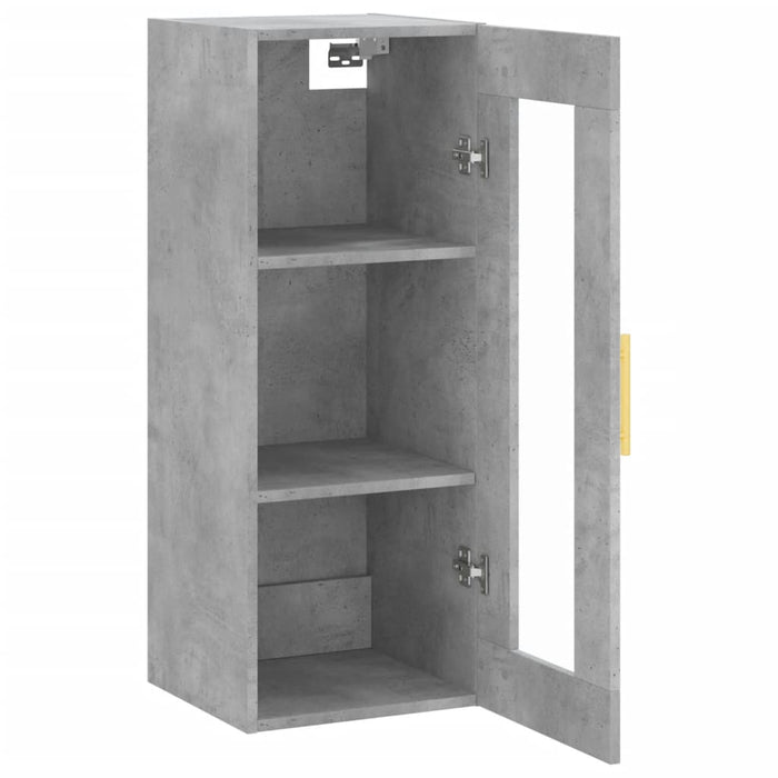 Dulap montat pe perete, gri beton, 34,5x34x90 cm WALTI