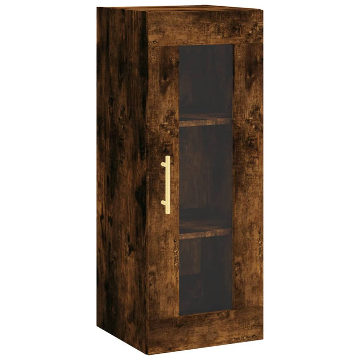 Dulap montat pe perete, stejar fumuriu, 34,5x34x90 cm - WALTI WALTI