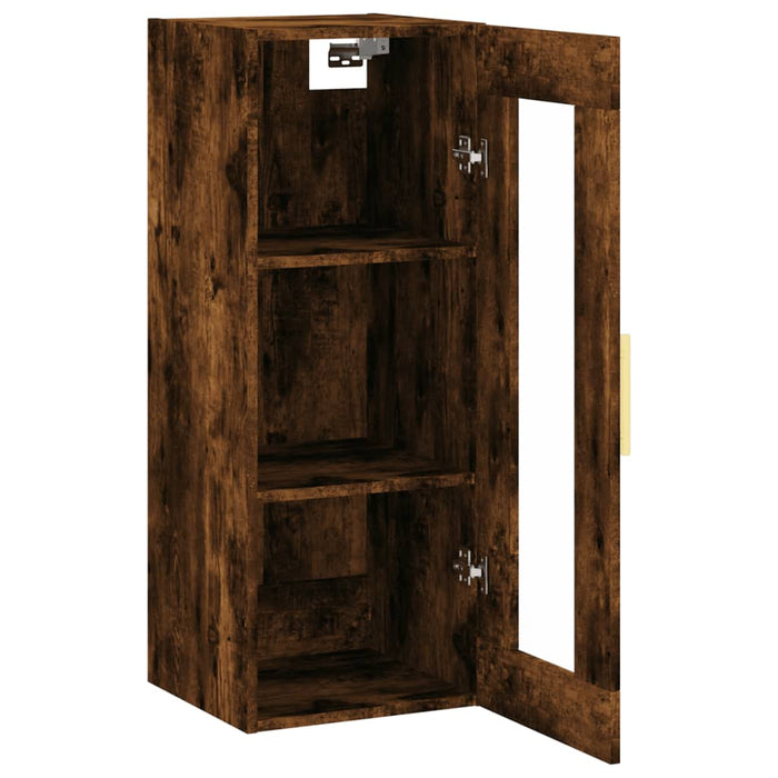 Dulap montat pe perete, stejar fumuriu, 34,5x34x90 cm - WALTI WALTI