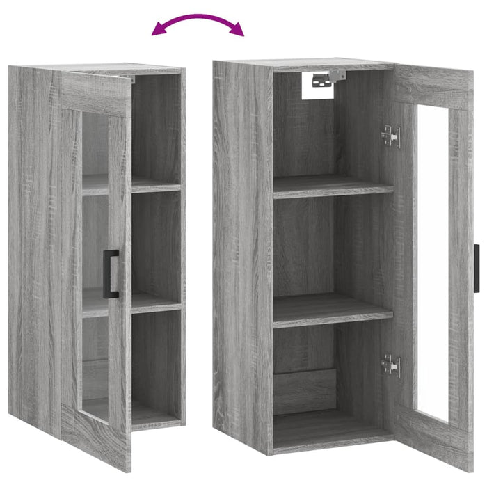 Dulap montat pe perete, gri sonoma, 34,5x34x90 cm WALTI