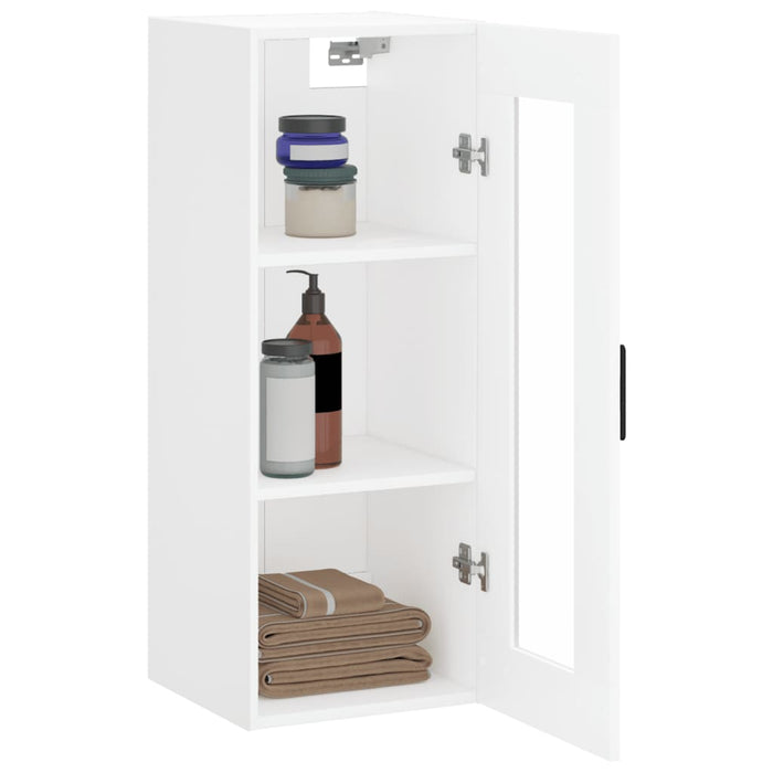 Dulap montat pe perete, alb, 34,5x34x90 cm - WALTI WALTI