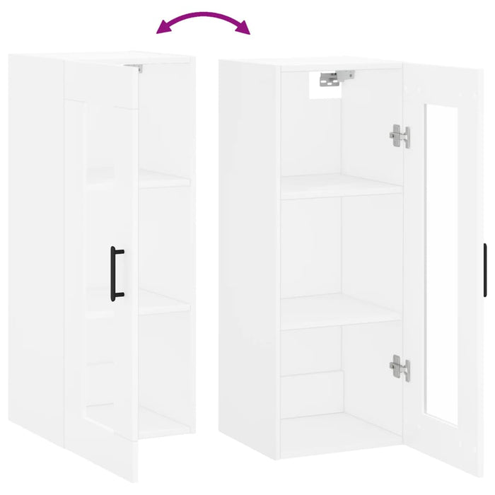 Dulap montat pe perete, alb, 34,5x34x90 cm - WALTI WALTI